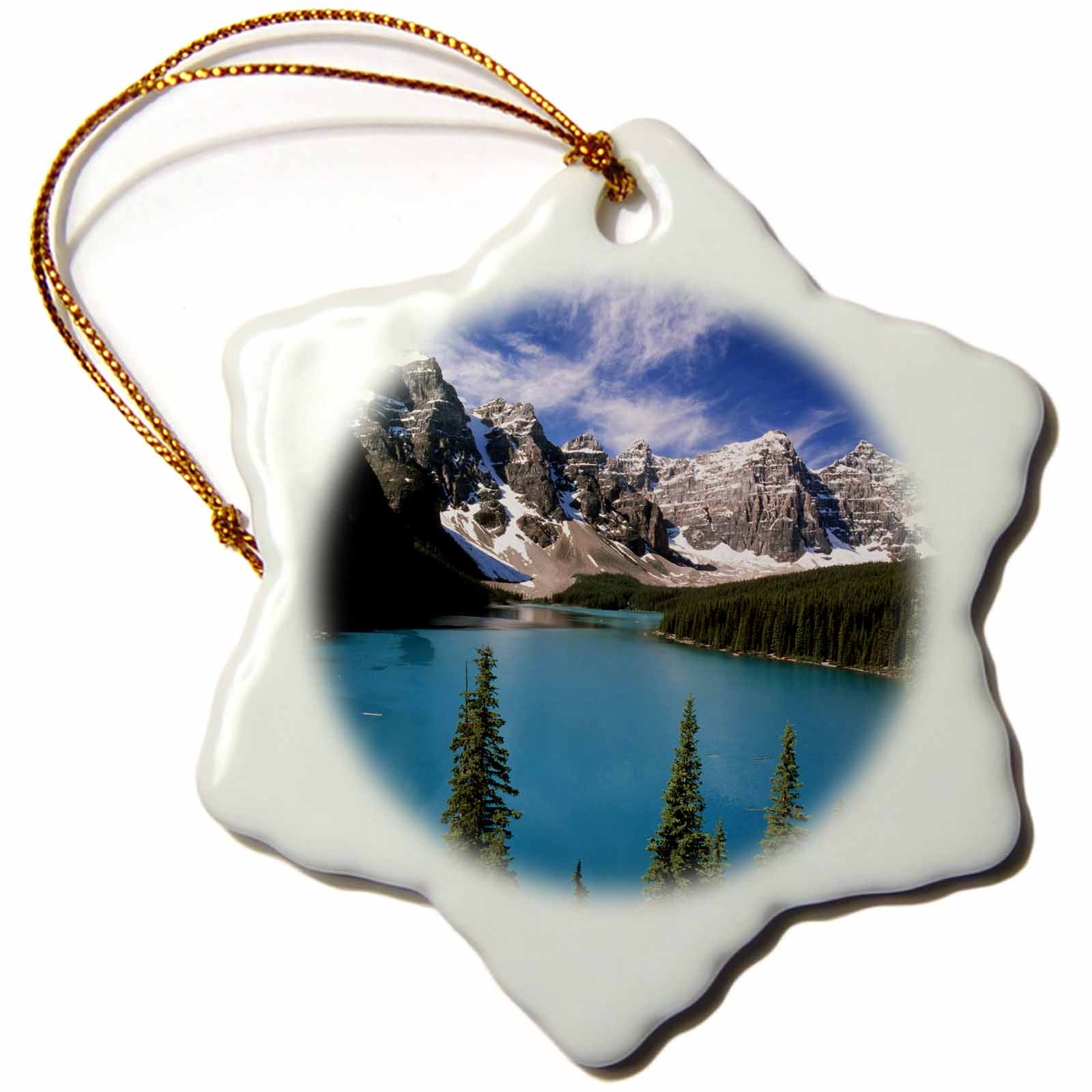 3dRose Danita Delimont - Alberta - Wenkchemna Peaks, Moraine Lake, Banff, Alberta, Canada - CN01 AJE0008 - Adam Jones - Ornaments (ORN_134993)