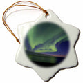3dRose Danita Delimont - Northern Lights - Moon Over The Arctic Ocean, Northern Lights, Alaska, USA - Hugh Rose - Ornaments (ORN_141858)