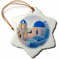 3dRose EvaDane - Travel - Greek Church Domes - Ornaments (ORN_149764)