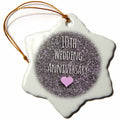 3dRose InspirationzStore Occasions - 10th Wedding Tin bits Photo Celebrating 10 Years Together Tenth Anniversaries Ten - Ornaments (ORN_154442)