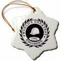 3dRose InspirationzStore Typography - Worlds Greatest Civil Engineer Award. Fun Job Pride Work Gifts - Black - Ornaments (ORN_165010)