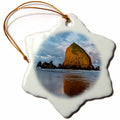 3dRose Danita Delimont - Chuck Haney - Sea Stacks - Haystack Rock in Cannon Beach, Oregon, USA - Ornaments (ORN_190160)