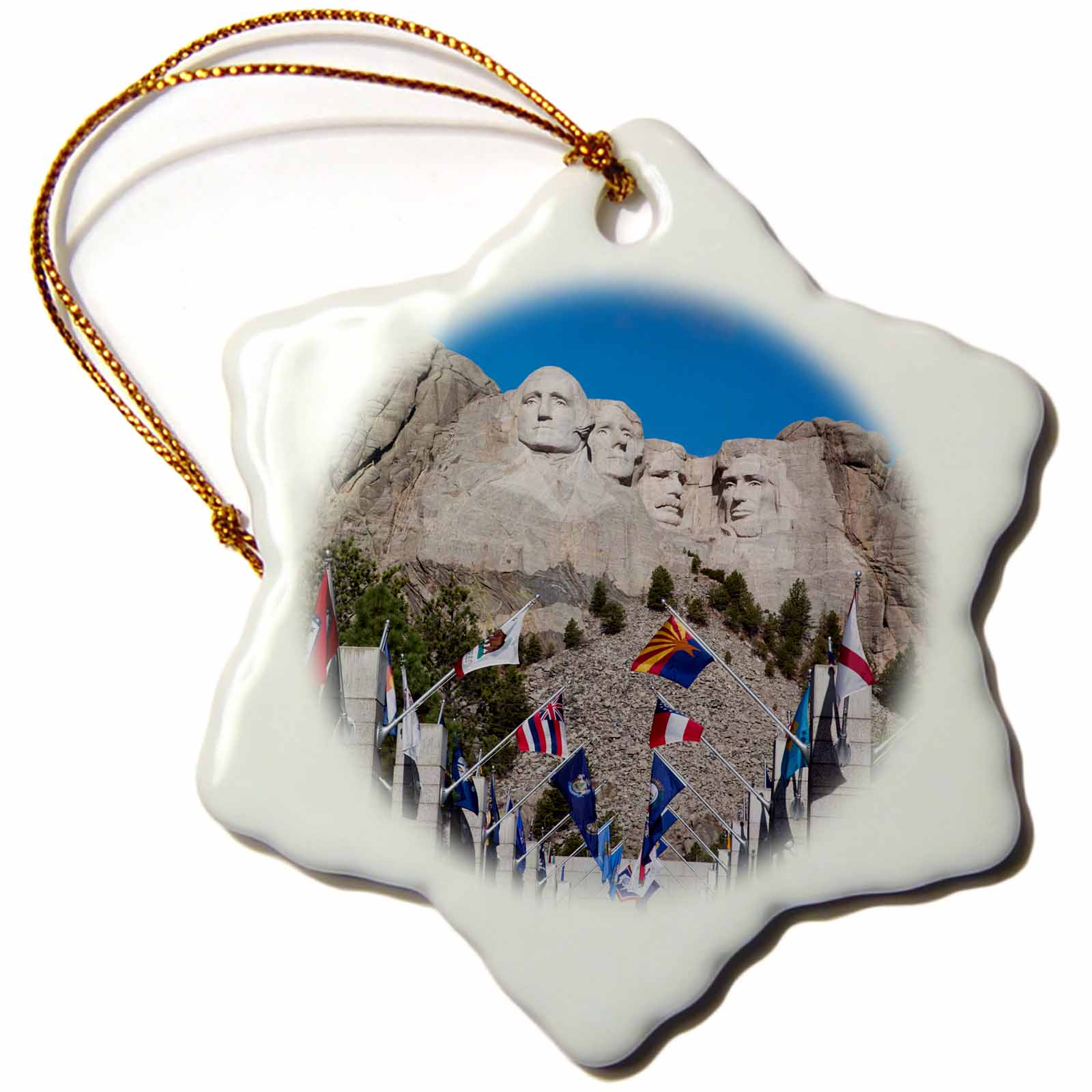 3dRose Danita Delimont - Walter Bibikow - Memorials - USA, South Dakota, Black Hills, Mount Rushmore National Memorial. - Ornaments (ORN_192179)