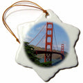 3dRose Sandy Mertens California - Golden Gate Bridge San Francisco - Ornaments (ORN_21694)