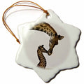 3dRose Jackie Popp Nature N Wildlife Animals - Giraffe Mama and Baby - Ornaments (ORN_22238)