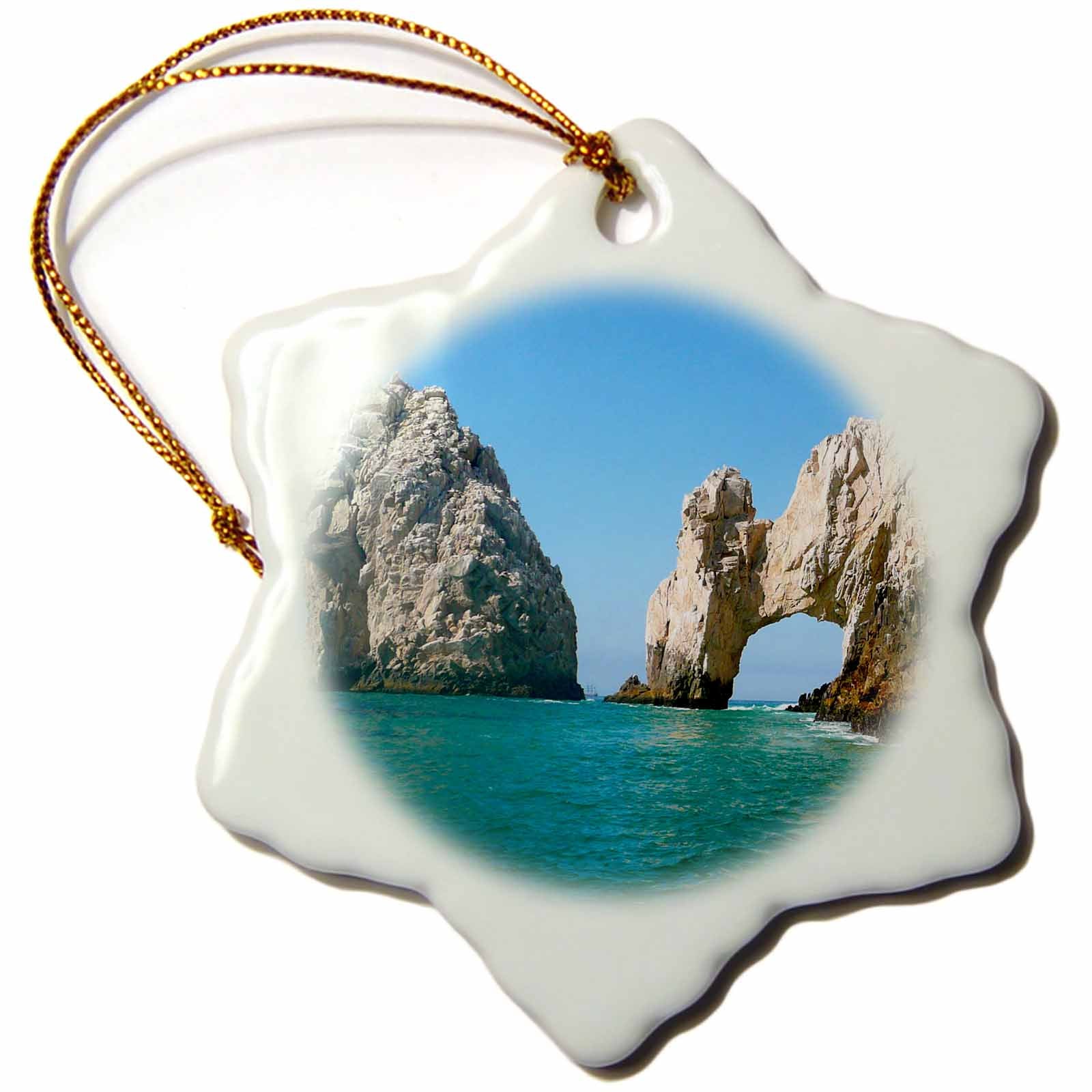 3dRose Albom Design Seascapes - Hole in The Rock Cabo San Lucas Mexico - Ornaments (ORN_22787)