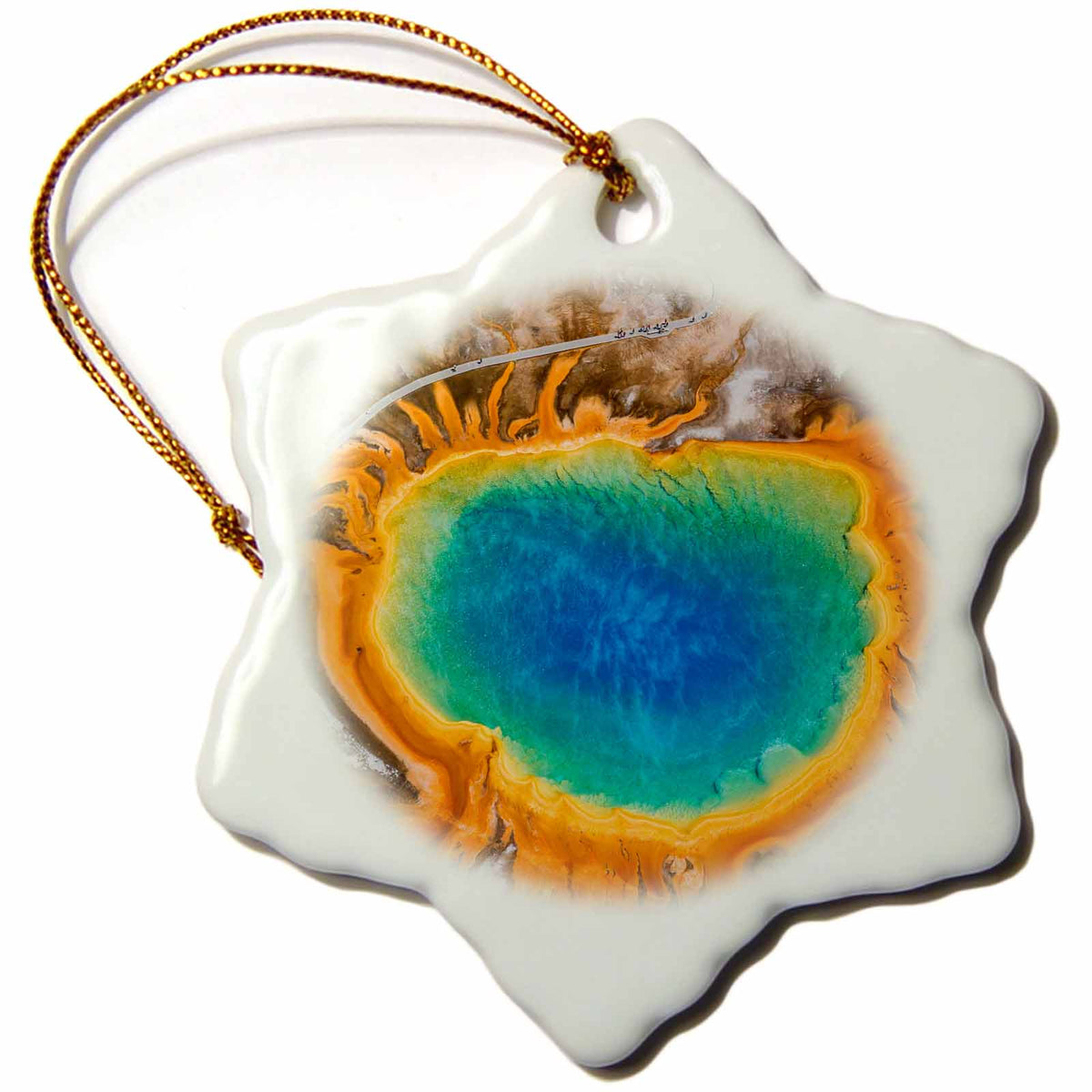 3dRose Danita Delimont - Yellowstone - Grand Prismatic Spring, Yellowstone National Park, Wyoming, USA - Ornaments (ORN_231990)