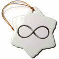 3dRose Houk Digital Design Symbols - Infinity Symbol on White Background - Ornaments (ORN_24235)