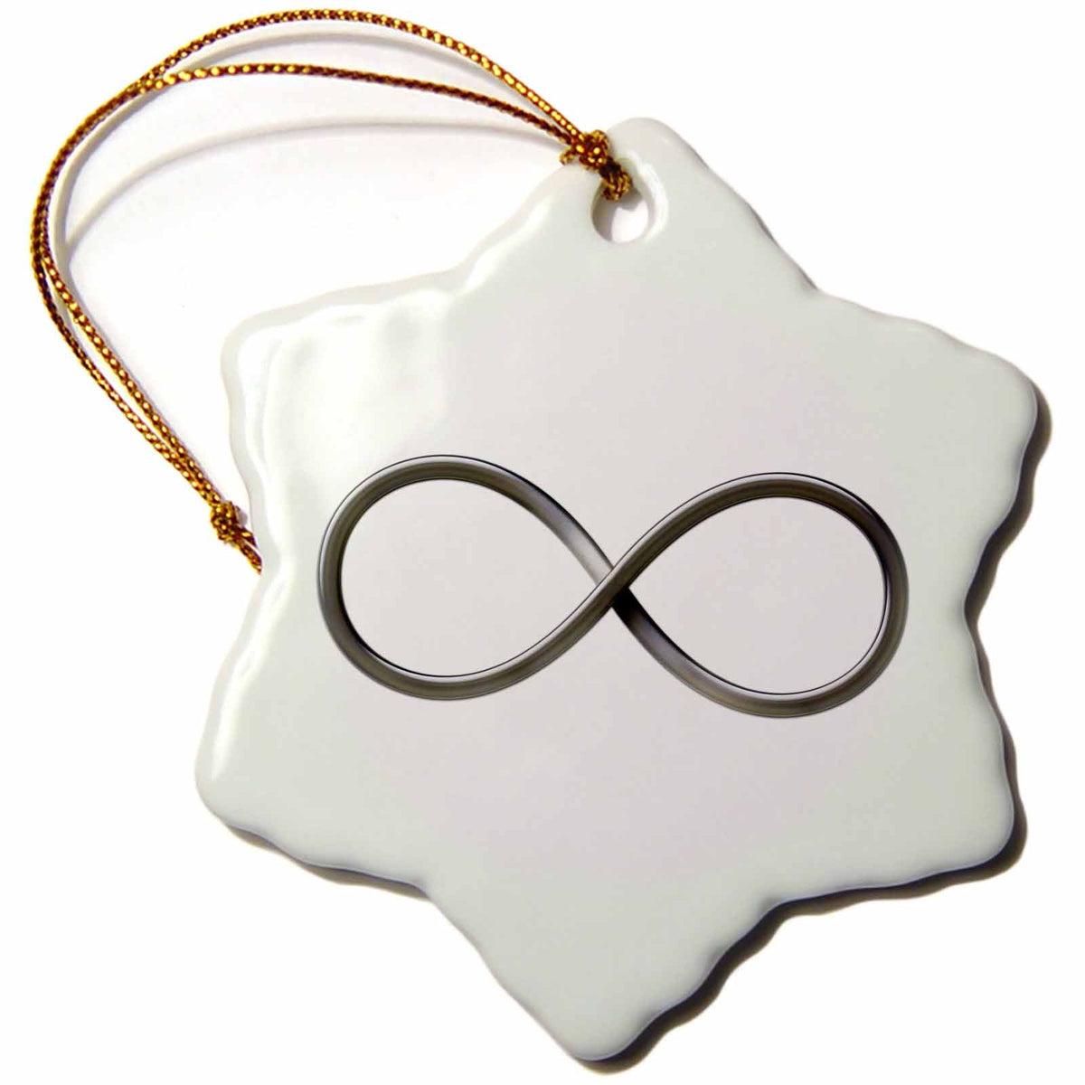 3dRose Houk Digital Design Symbols - Infinity Symbol on White Background - Ornaments (ORN_24235)