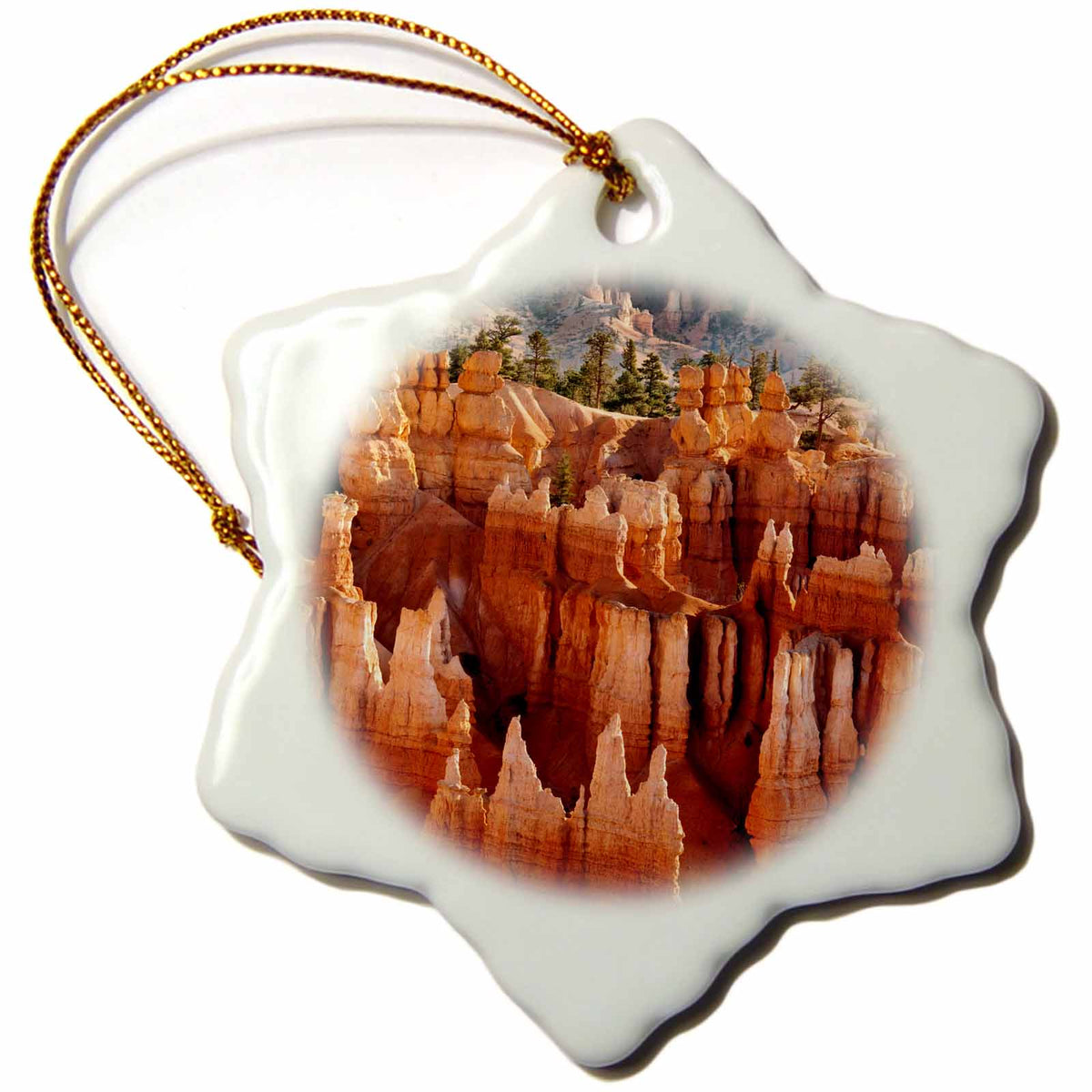 3dRose Danita Delimont - Bryce Canyon - Utah, Bryce Canyon National Park, Morning Light on hoodoos - Ornaments (ORN_251485)