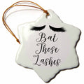3dRose Anne Marie Baugh - Quotes - Bat Those Lashes with A Lashes Illustration - Ornaments (ORN_254982)