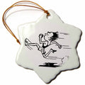3dRose TNMGraphics Sports - Track Runner - Ornaments (ORN_25999)