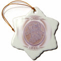 3dRose Beverly Turner Christmas Design - Pink Stocking 1st Christmas to Goddaughter - Ornaments (ORN_26955)