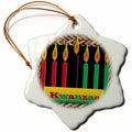 3dRose Beverly Turner Kwanzaa - Candles of Kwanzaa - Ornaments (ORN_26966)