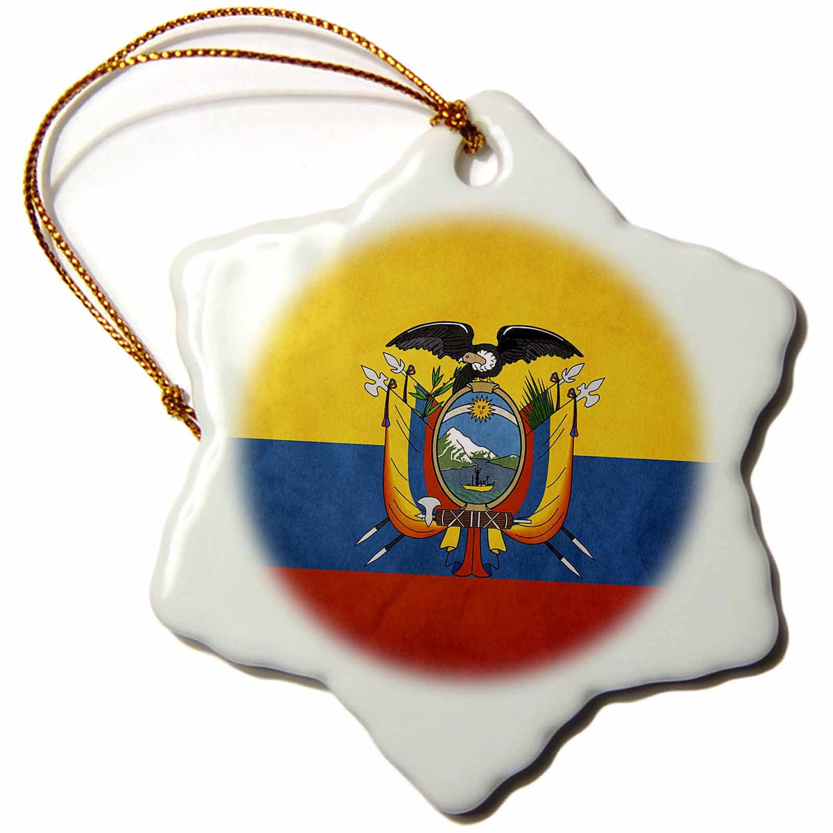 3dRose Flags - Ecuador Flag - Ornaments (orn_28242)