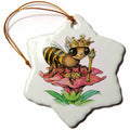 3dRose Insects - Bee The Queen - Ornaments (ORN_3306)