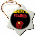 3dRose Funny Washington Nonames Football Team Satire with Helmet - Ornaments (orn-336420)
