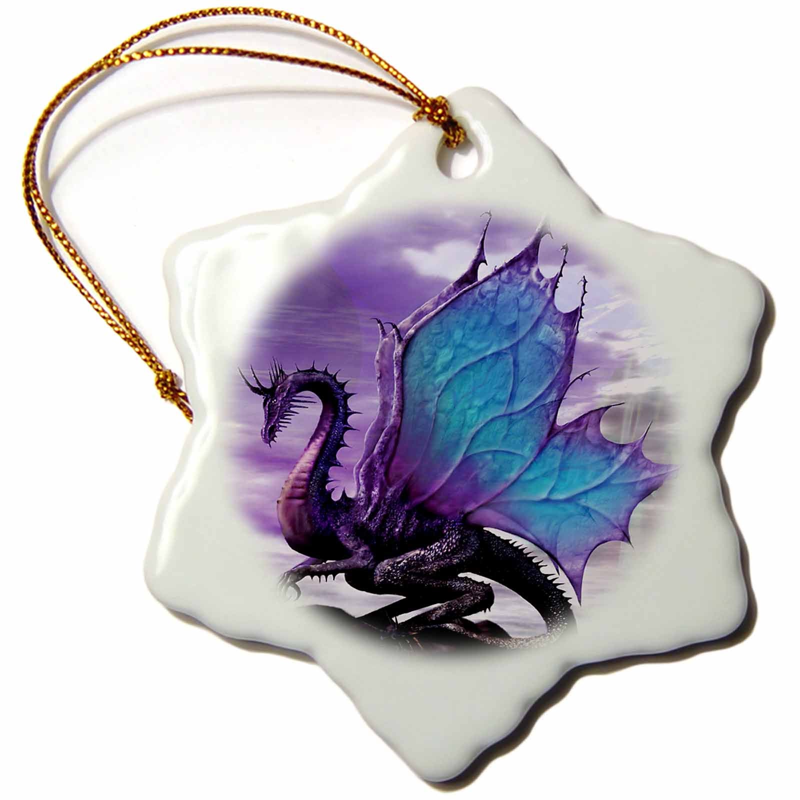 3dRose Kids Stuff - Fairytale Dragon - Ornaments (ORN_4145)
