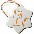 3dRose Florene Humor - Stock Market Words n Graph - Ornaments (ORN_43845)