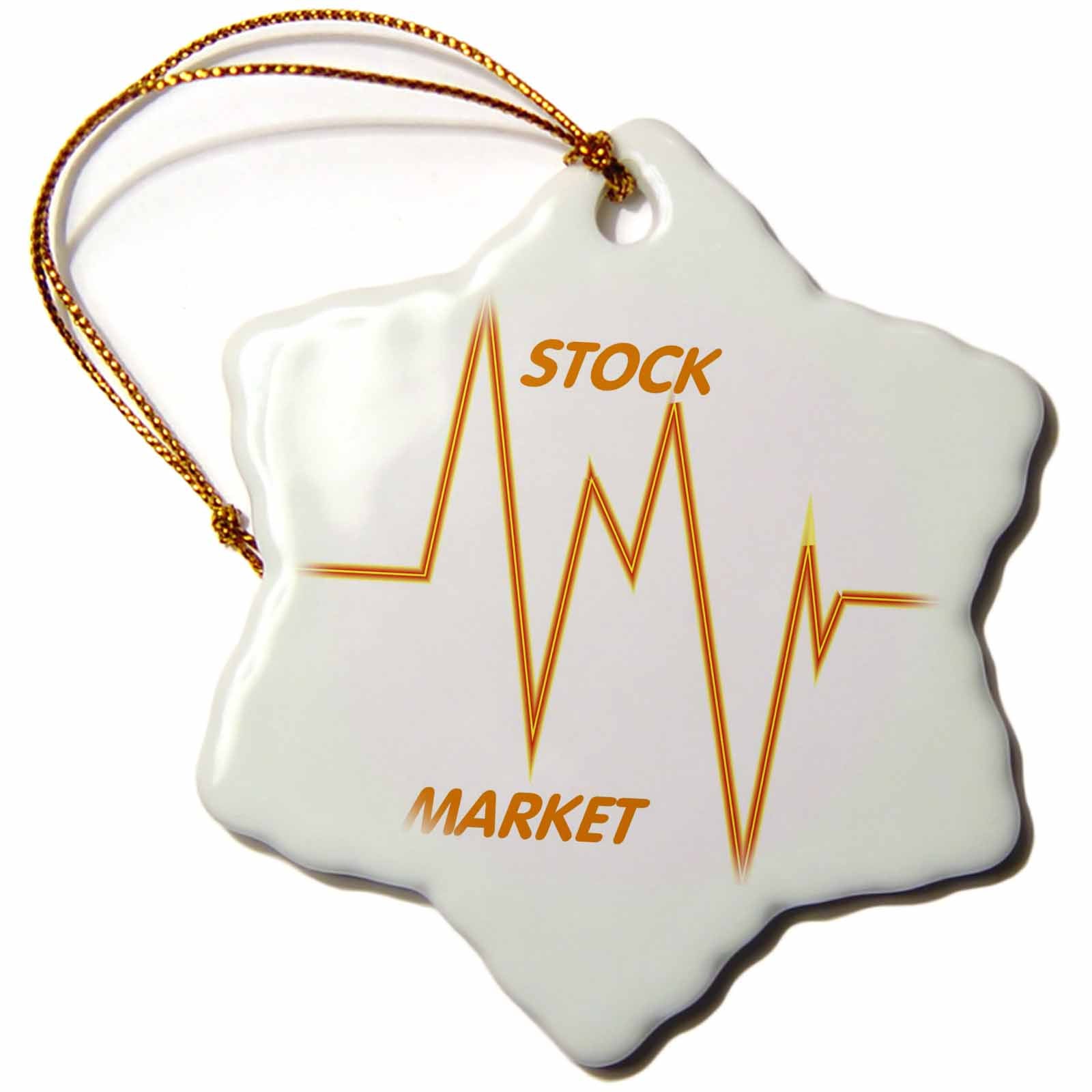 3dRose Florene Humor - Stock Market Words n Graph - Ornaments (ORN_43845)