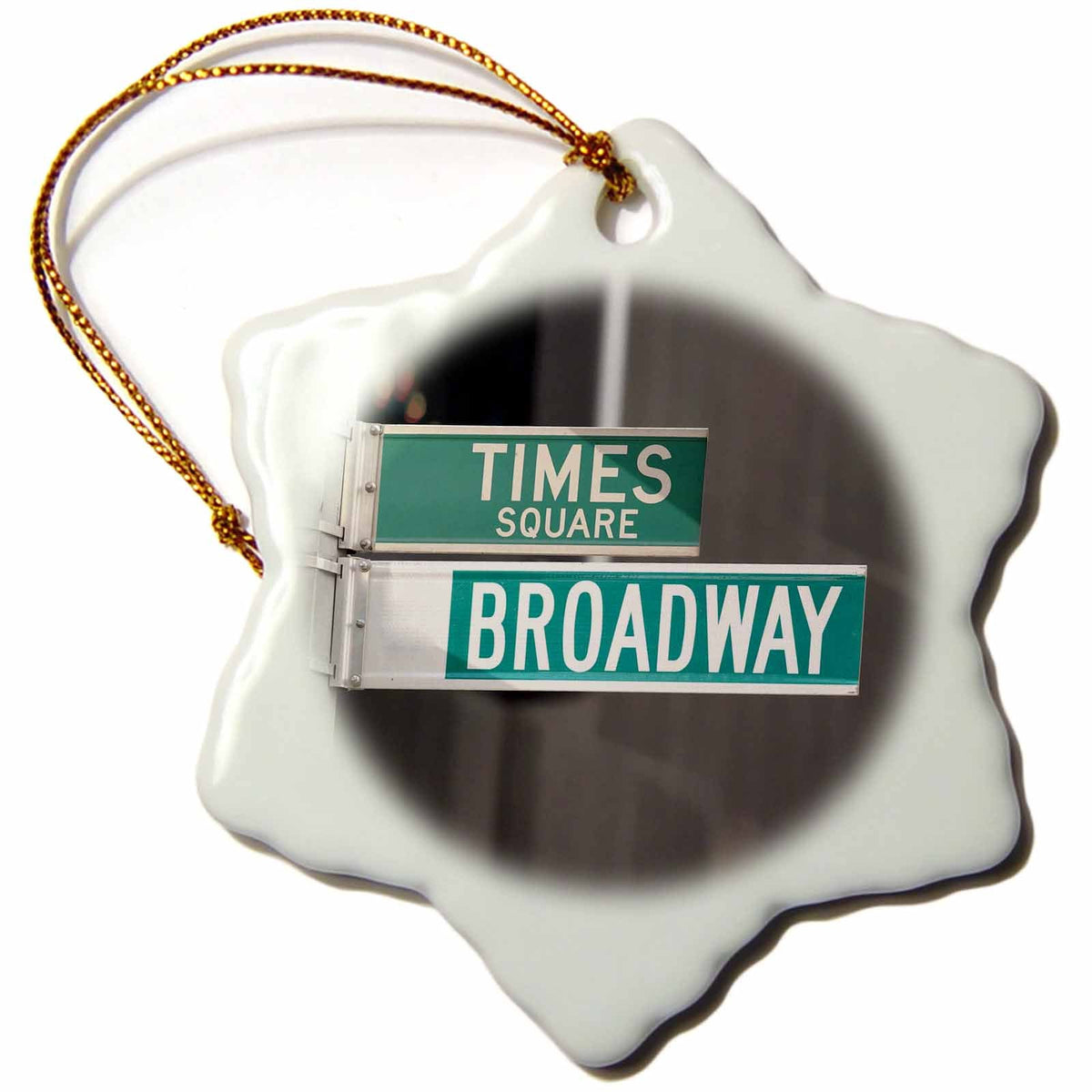 3dRose Signs - Times Square Broadway - Ornaments (ORN_4393)
