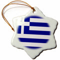 3dRose Flags - Greek Flag - Ornaments (ORN_4562)