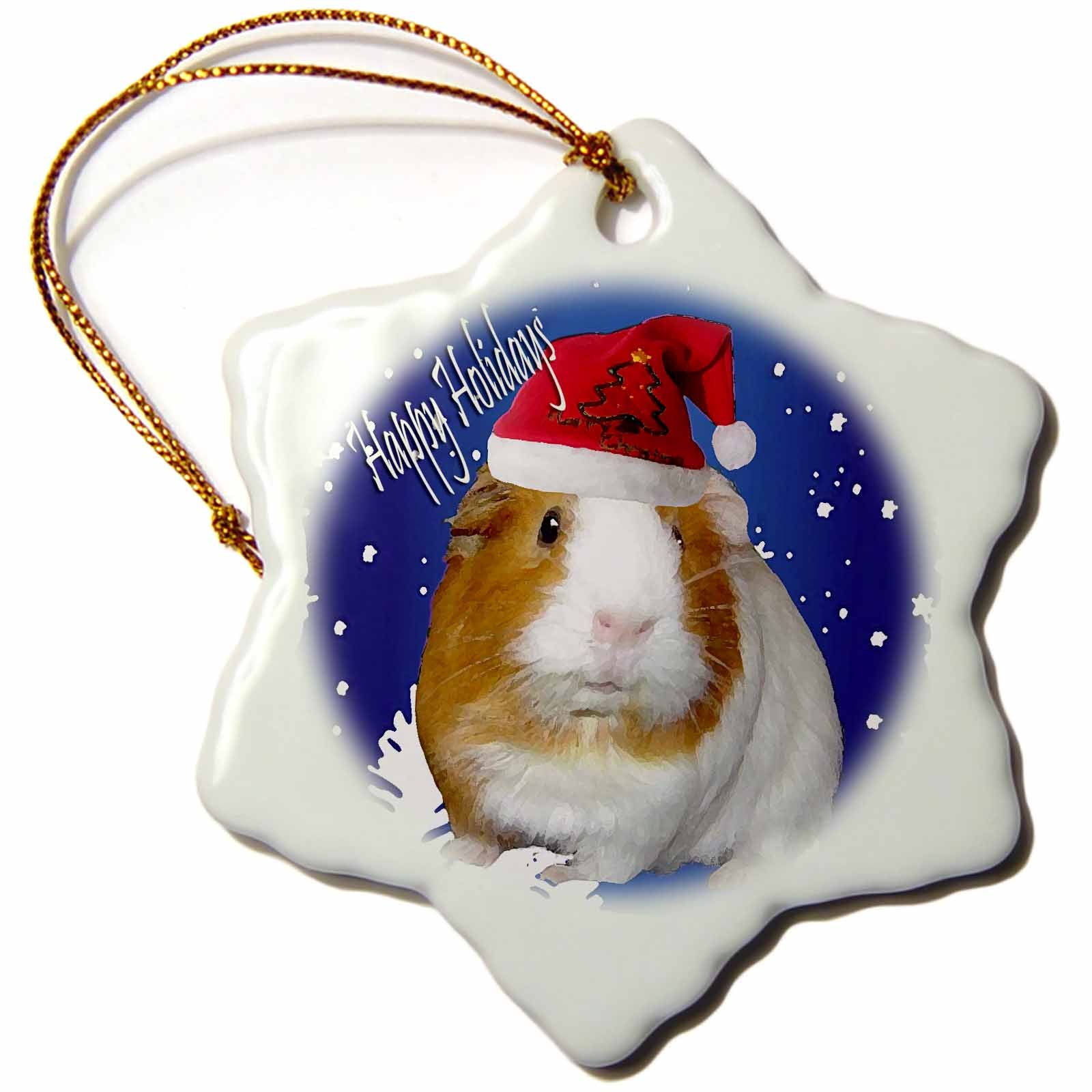3dRose Holidays - Guinea Pig Christmas - Ornaments (ORN_4583)