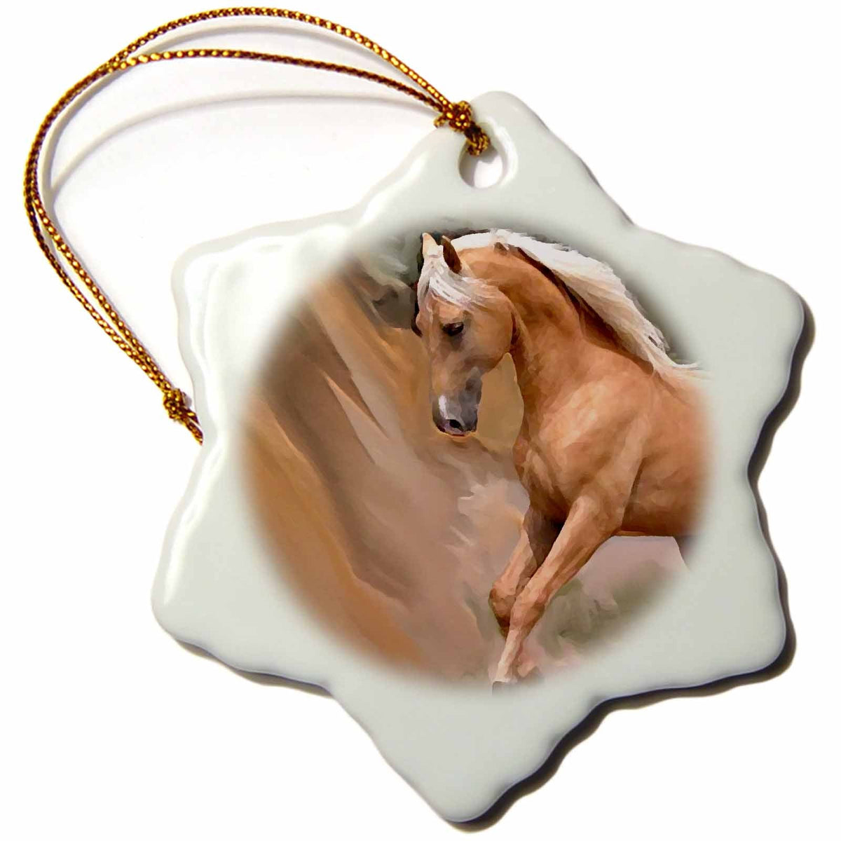 3dRose Horse - Palomino Horse - Ornaments (ORN_4799)