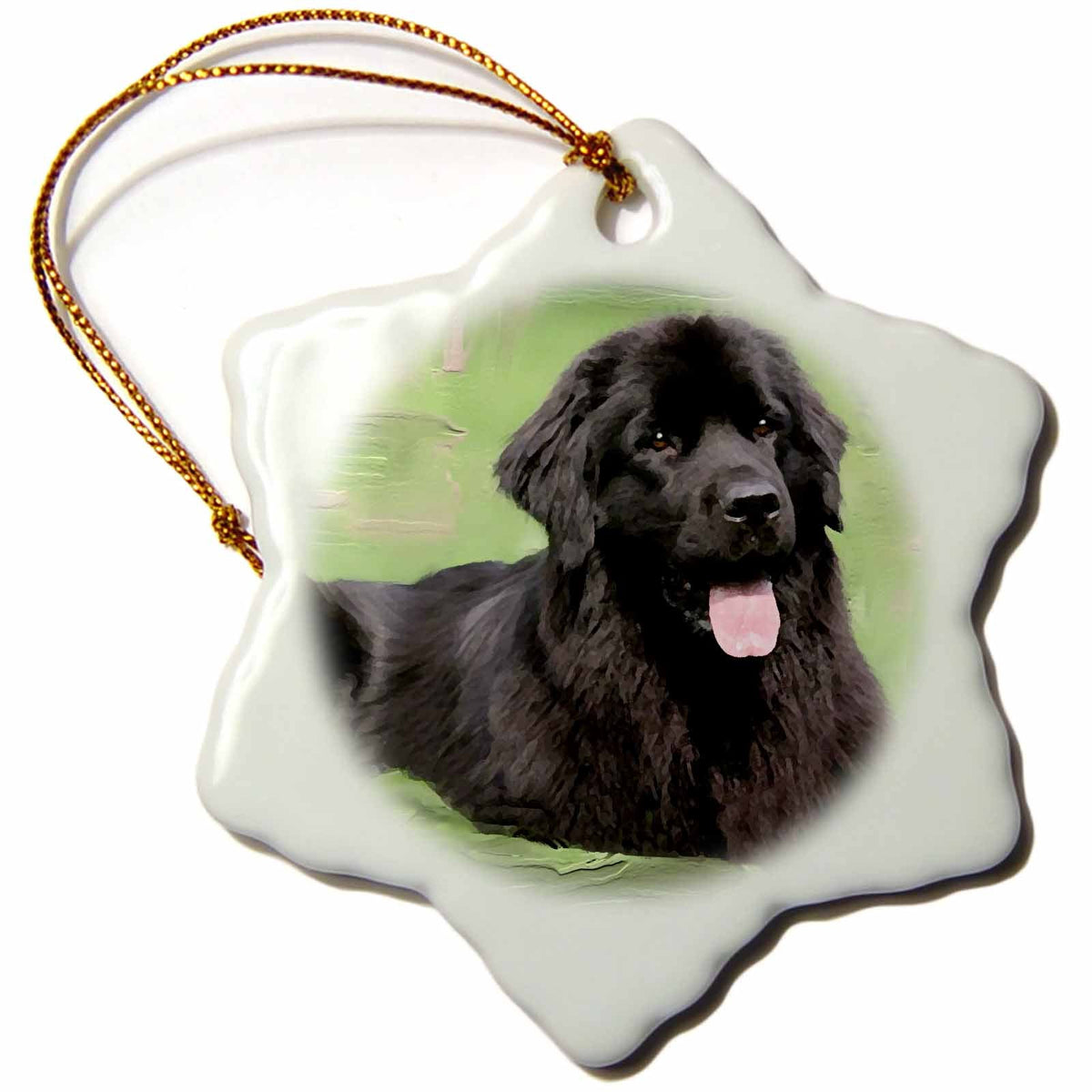 3dRose Dogs Newfoundland - Newfoundland - Ornaments (ORN_4828)