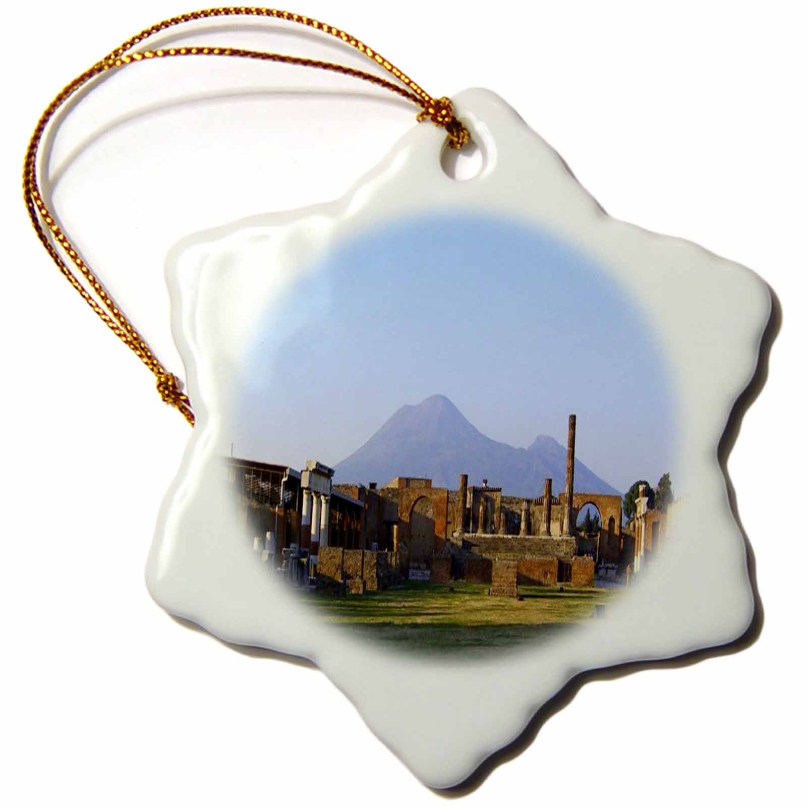 3dRose Florene Landscape - Vesuvius Volcano at Pompei Italy - Ornaments (ORN_50260)