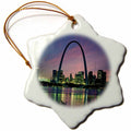 3dRose Florene America The Beautiful - St Louis Missouri Arch at Nite - Ornaments (ORN_56145)