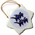 3dRose Florene Transportation - Blue Angels at Air Show - Ornaments (ORN_60480)
