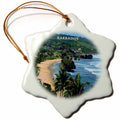 3dRose Florene Worlds Exotic Spots - Barbados Beach - Ornaments (ORN_61994)