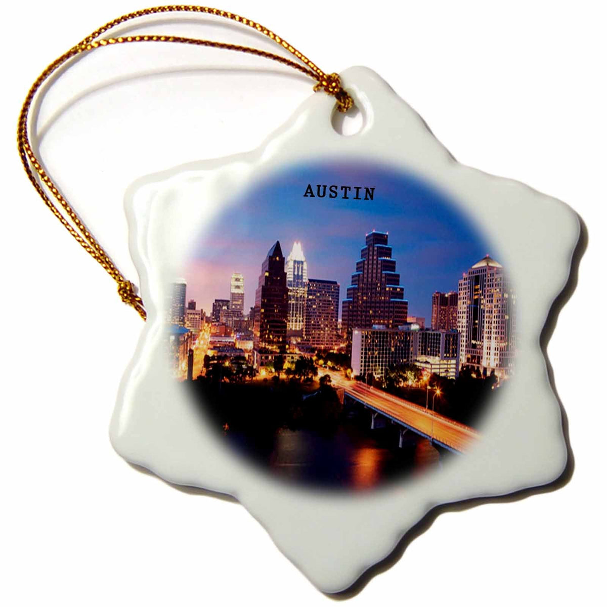 3dRose Florene America The Beautiful - Austin Texas - Ornaments (ORN_62232)