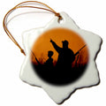 3dRose Sandy Mertens Father Designs - Father and Son Hunting - Ornaments (ORN_6250)