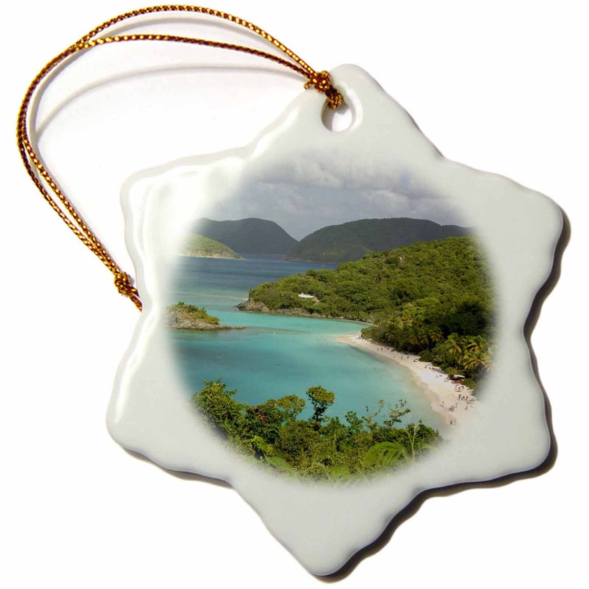 3dRose Danita Delimont - Bays - USVI, St. John, Trunk Bay, Virgin Islands NP-CA37 CMI0147 - Cindy Miller Hopkins - Ornaments (ORN_70005)