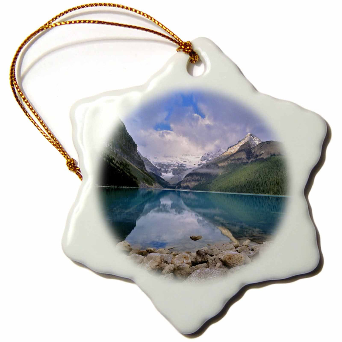 3dRose Danita Delimont - Mountain Lakes - Alberta, Banff NP, Lake Louise, Canadian Rockies-CN01 RER0036 - RIC Ergenbright - Ornaments (ORN_73733)