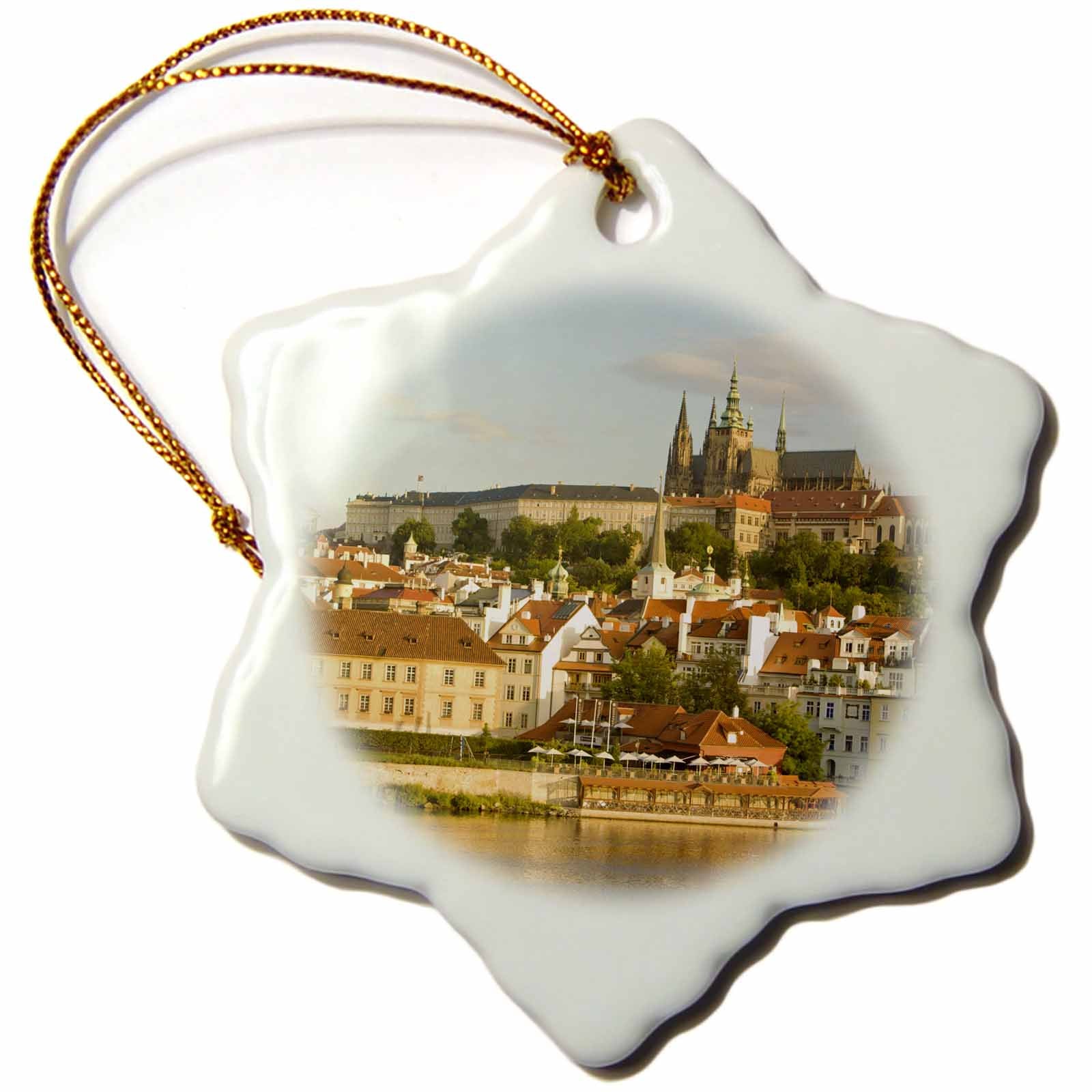 3dRose Danita Delimont - Prague - Charles Bridge, Prague Castle, Czech Republic - EU06 SWS0019 - Stuart Westmorland - Ornaments (ORN_81234)