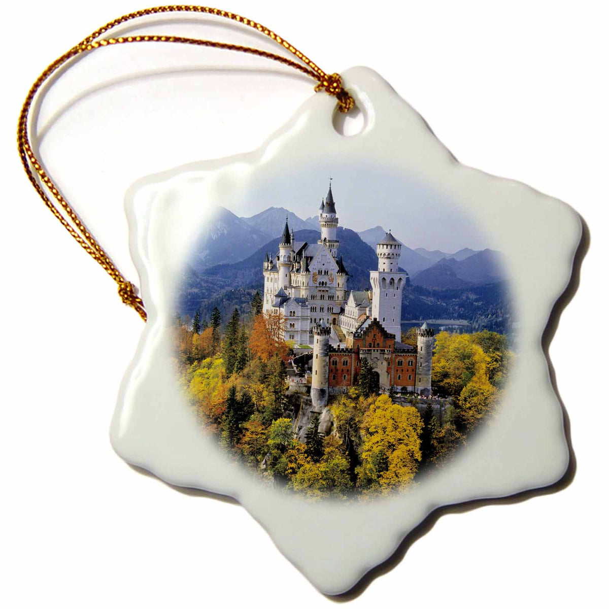 3dRose Danita Delimont - Castles - Neuschwanstein Castle, Bavaria, Germany - EU10 RER0071 - RIC Ergenbright - Ornaments (ORN_81792)
