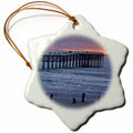3dRose Danita Delimont - San Diego - CA, San Diego. Crystal Pier in San Diego - US05 BBR0041 - Brent Bergherm - Ornaments (ORN_88151)