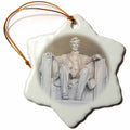 3dRose Danita Delimont - Washington D.C. - Abraham Lincoln Memorial, Washington DC - US09 RKL0011 - Raymond Klass - Ornaments (ORN_88995)