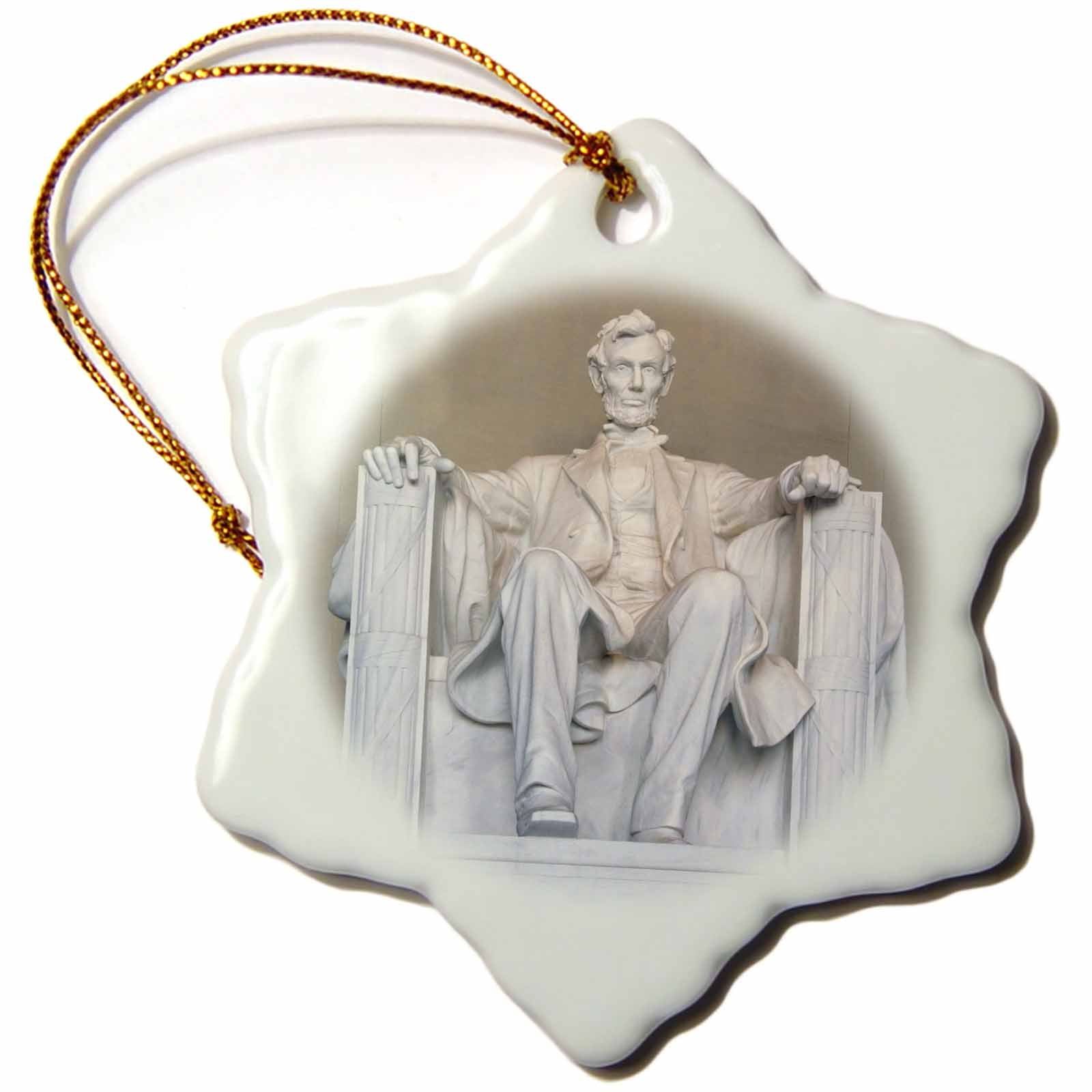 3dRose Danita Delimont - Washington D.C. - Abraham Lincoln Memorial, Washington DC - US09 RKL0011 - Raymond Klass - Ornaments (ORN_88995)