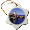 3dRose Danita Delimont - Lighthouses - Maine, Portland Head Lighthouse - US20 RER0011 - RIC Ergenbright - Ornaments (ORN_90758)