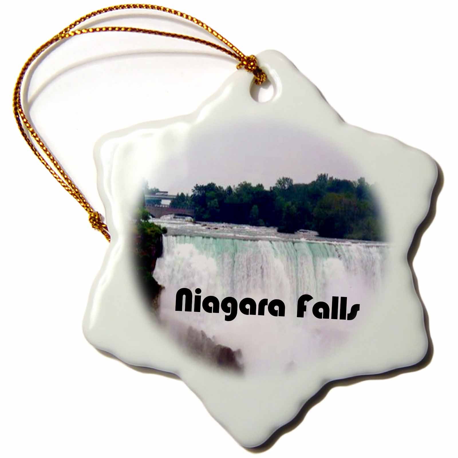 3dRose SmudgeArt Photography Art Designs - Niagara Falls - A - Ornaments (ORN_9260)