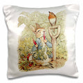 3dRose PS Vintage - Peter Rabbit in The Garden - Vintage Art - Pillow Cases (pc_110164)