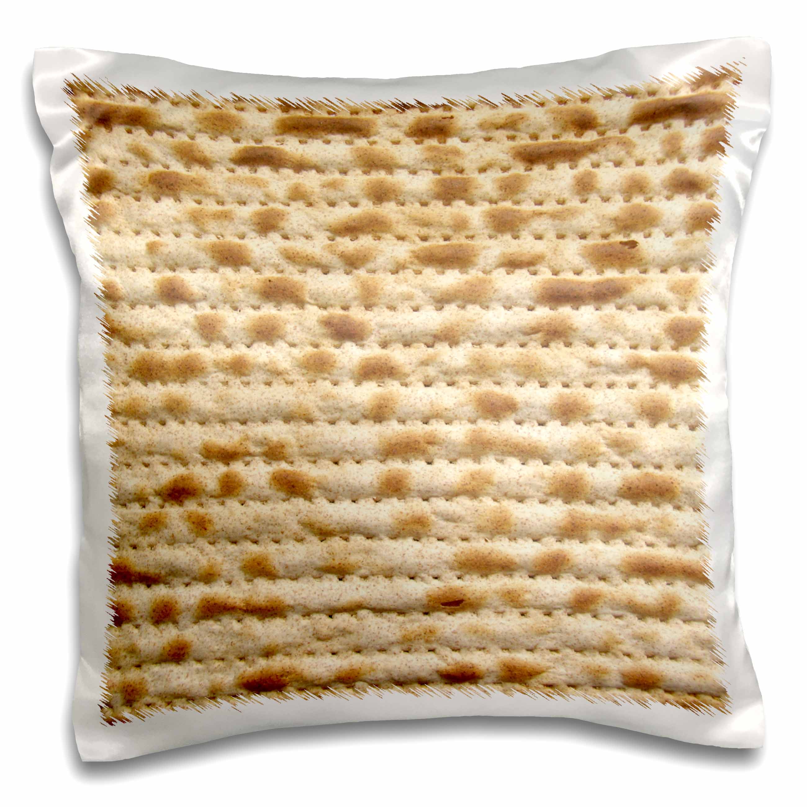 3dRose InspirationzStore Judaica - Matzah bread texture photo - for passover pesach - funny Jewish humor - humorous matzo Judaism food - Pillow Cases (pc_112943)