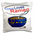 3dRose Dooni Designs Funny and Humorous Designs - Parody Humor Everybody Loves Ramen Noodles Funny Design - Pillow Cases (pc_115388)