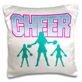 3dRose Dooni Designs Sports And Hobbies Designs - Cheerleading Cheerleader Cheer Sports Design - Pillow Cases (pc_116297)