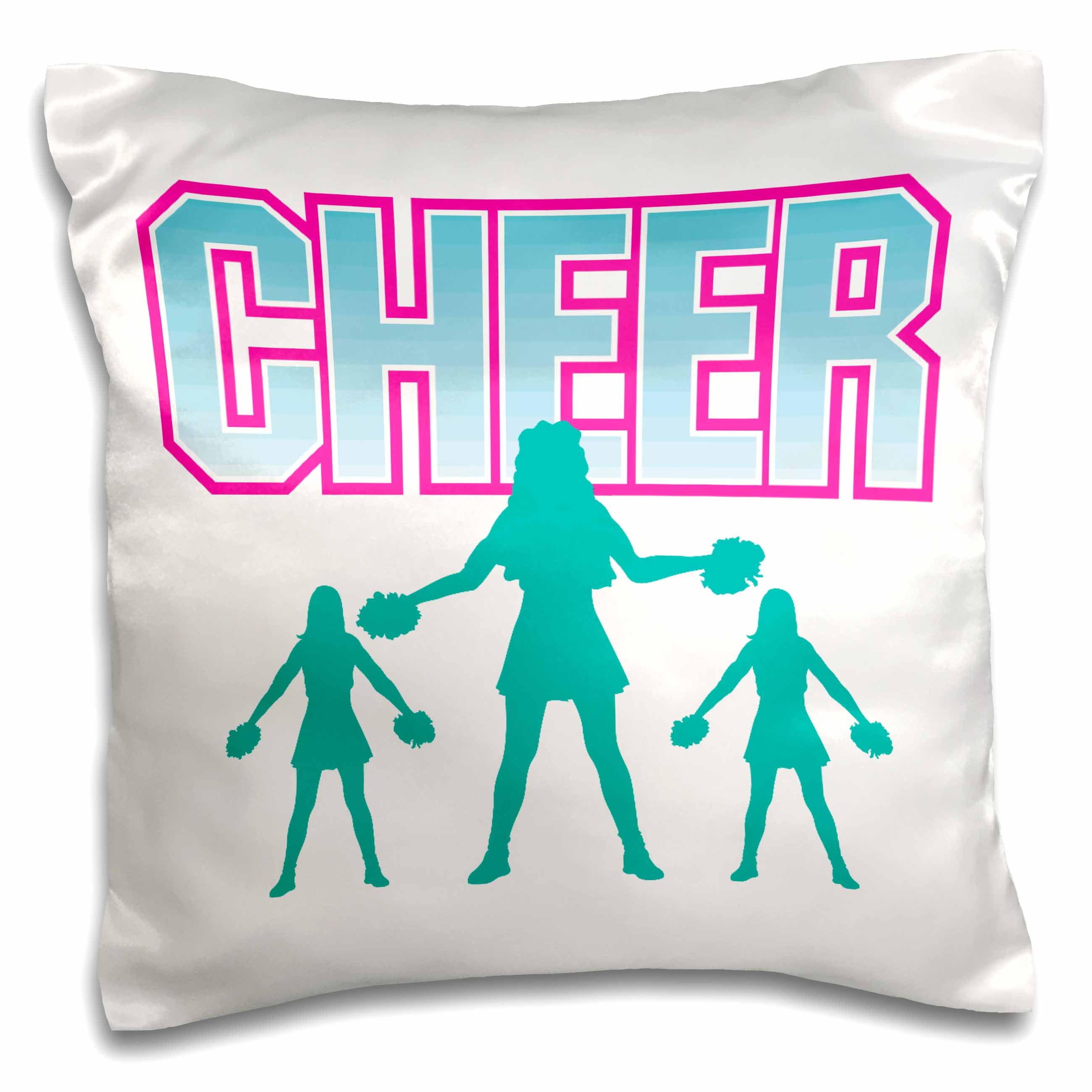 3dRose Dooni Designs Sports And Hobbies Designs - Cheerleading Cheerleader Cheer Sports Design - Pillow Cases (pc_116297)