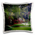 3dRose Angel Wings Designs Landscape - Augustas Amen Corner Golf Course - Golfers on Bridge - Pillow Cases (pc_131410)